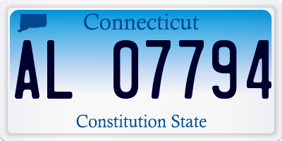 CT license plate AL07794