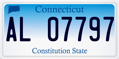 CT license plate AL07797