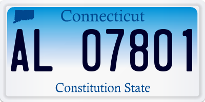 CT license plate AL07801