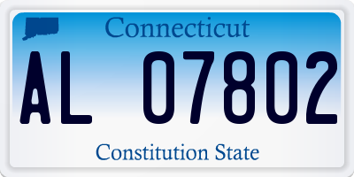 CT license plate AL07802
