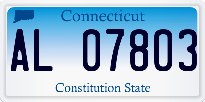 CT license plate AL07803