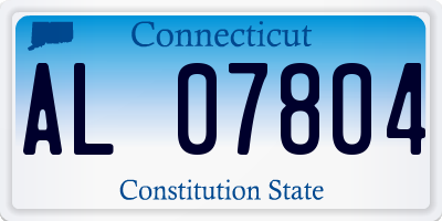CT license plate AL07804
