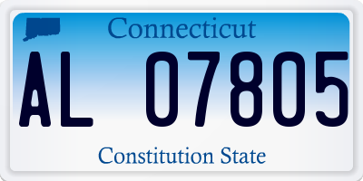 CT license plate AL07805