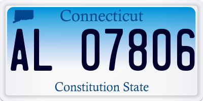 CT license plate AL07806