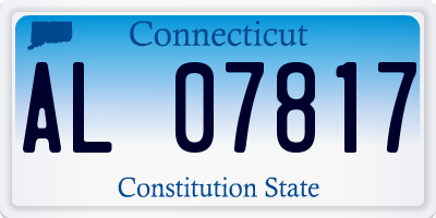 CT license plate AL07817