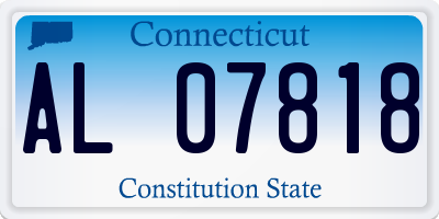 CT license plate AL07818