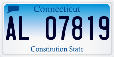 CT license plate AL07819