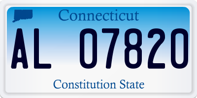 CT license plate AL07820
