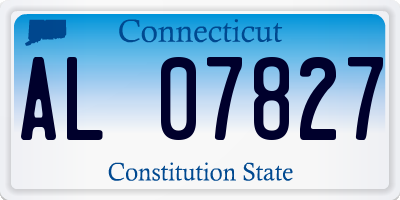 CT license plate AL07827