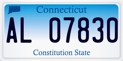 CT license plate AL07830