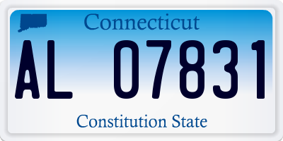 CT license plate AL07831