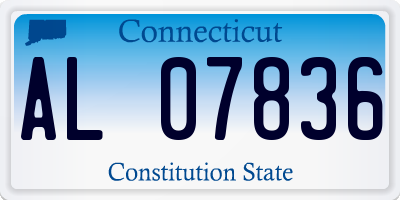 CT license plate AL07836