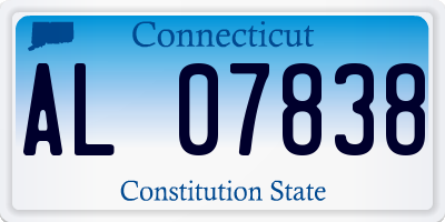 CT license plate AL07838