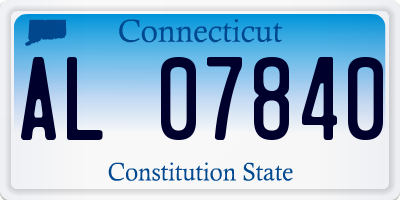 CT license plate AL07840