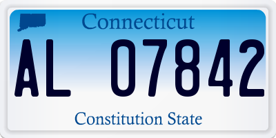 CT license plate AL07842