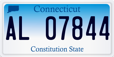 CT license plate AL07844