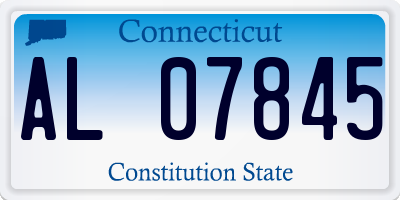 CT license plate AL07845