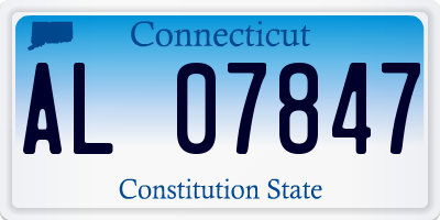 CT license plate AL07847