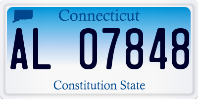 CT license plate AL07848