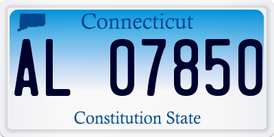CT license plate AL07850
