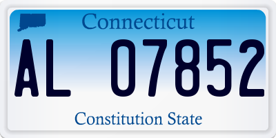 CT license plate AL07852