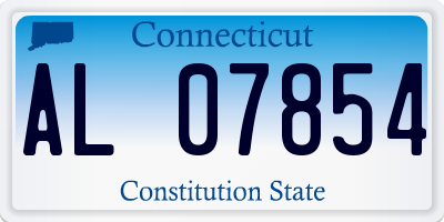 CT license plate AL07854