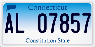 CT license plate AL07857