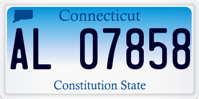 CT license plate AL07858