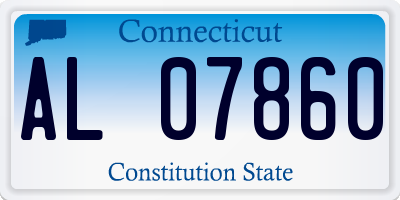 CT license plate AL07860