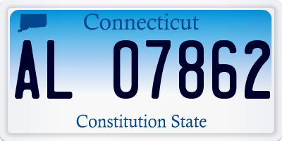 CT license plate AL07862