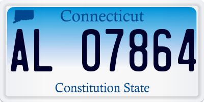 CT license plate AL07864