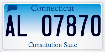 CT license plate AL07870