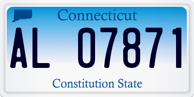 CT license plate AL07871