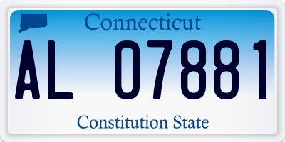 CT license plate AL07881