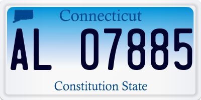 CT license plate AL07885