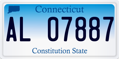 CT license plate AL07887
