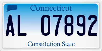 CT license plate AL07892