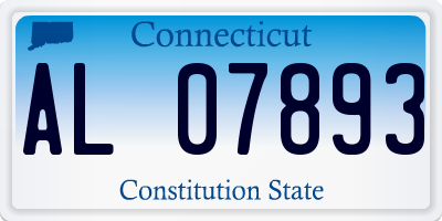 CT license plate AL07893