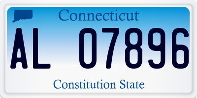 CT license plate AL07896