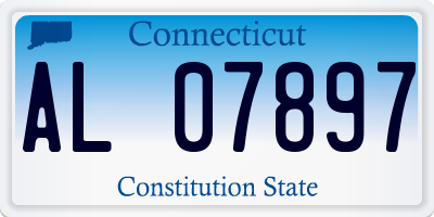 CT license plate AL07897