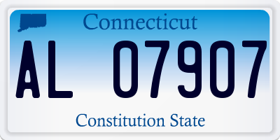 CT license plate AL07907
