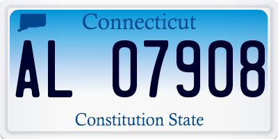 CT license plate AL07908