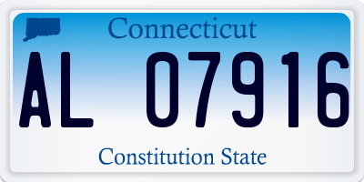 CT license plate AL07916