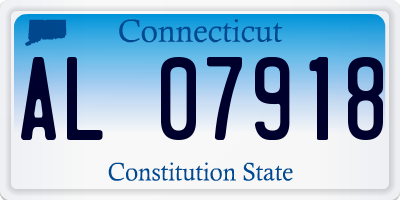 CT license plate AL07918