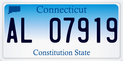 CT license plate AL07919