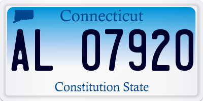 CT license plate AL07920