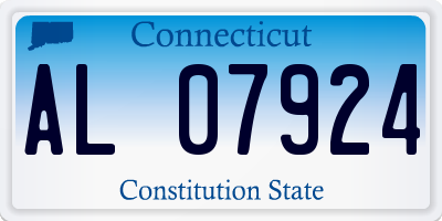 CT license plate AL07924