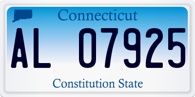 CT license plate AL07925