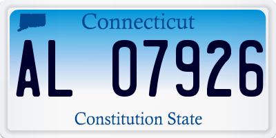 CT license plate AL07926