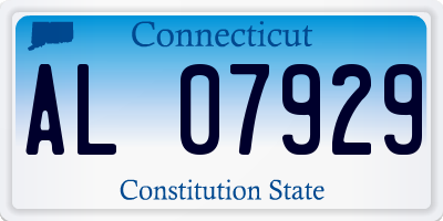 CT license plate AL07929